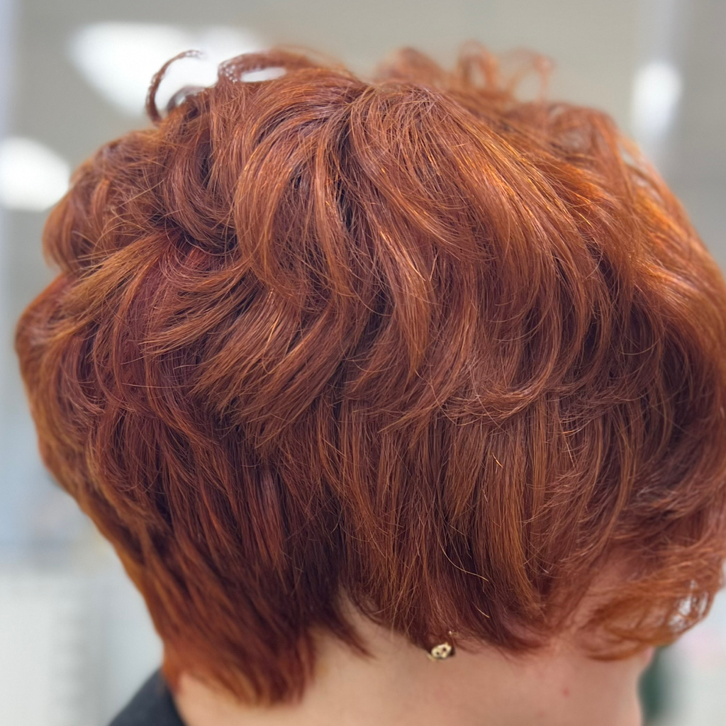 Окрашивание в один тон Loreal (короткие волосы)