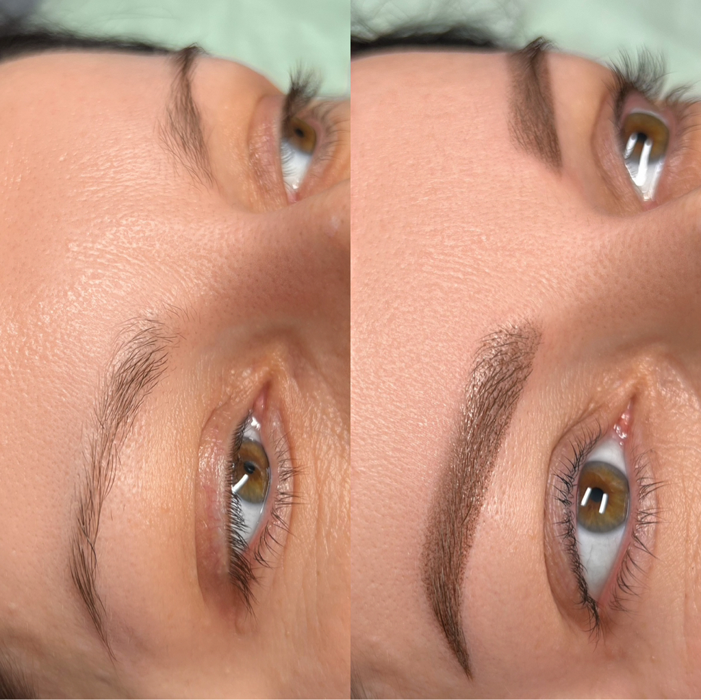 Пудровое напыление бровей