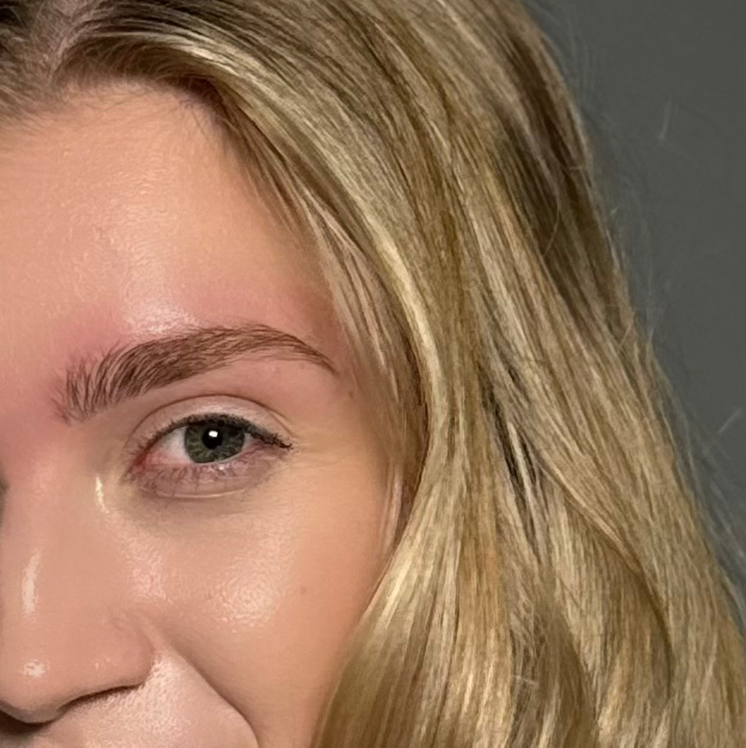 Рассветление + коррекция бровей