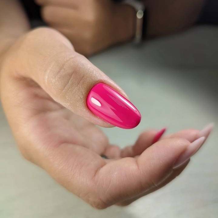 маникюр длинные ногти , покрытие гель лаком + укрепление гелем