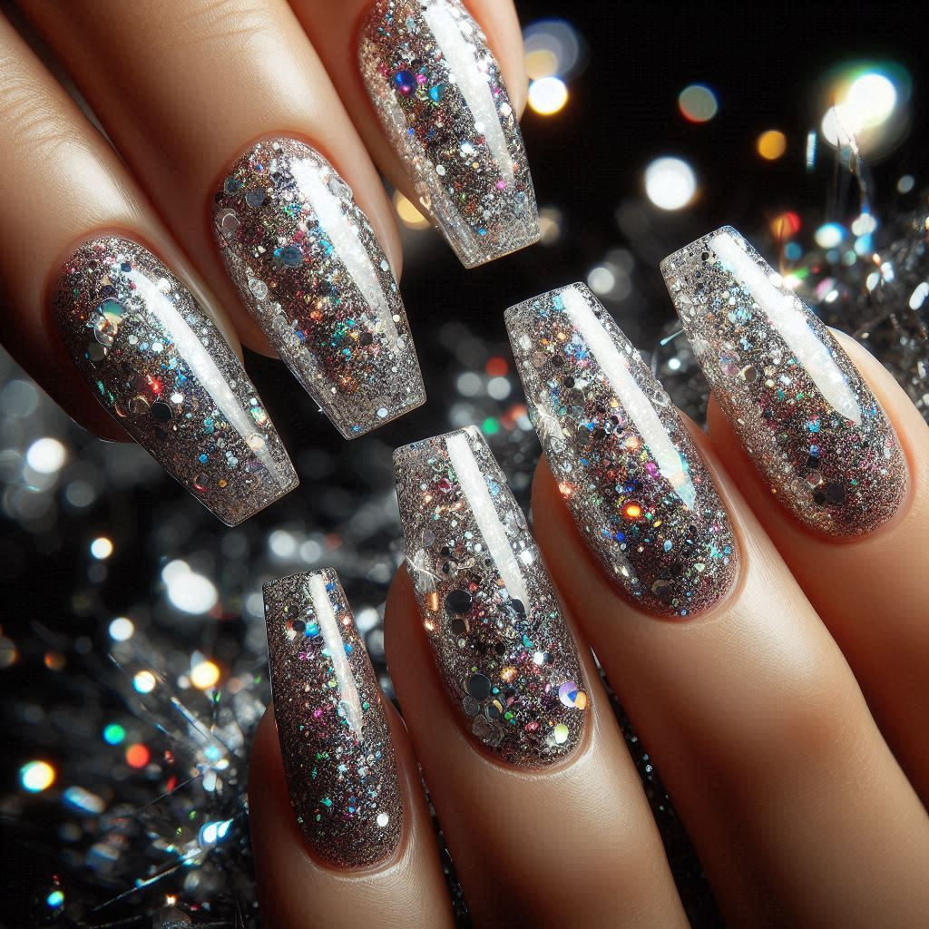 Ultra Glitter Art on Gel Polish