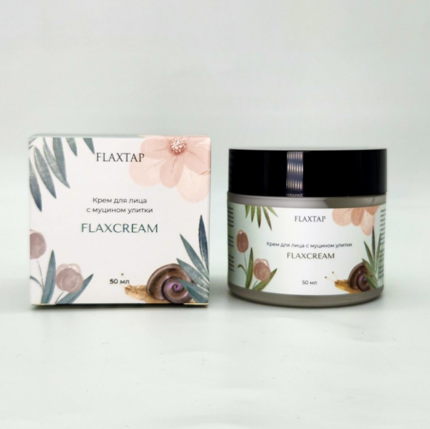 Крем для лица с муцином улитки FlaxCream - 50мл