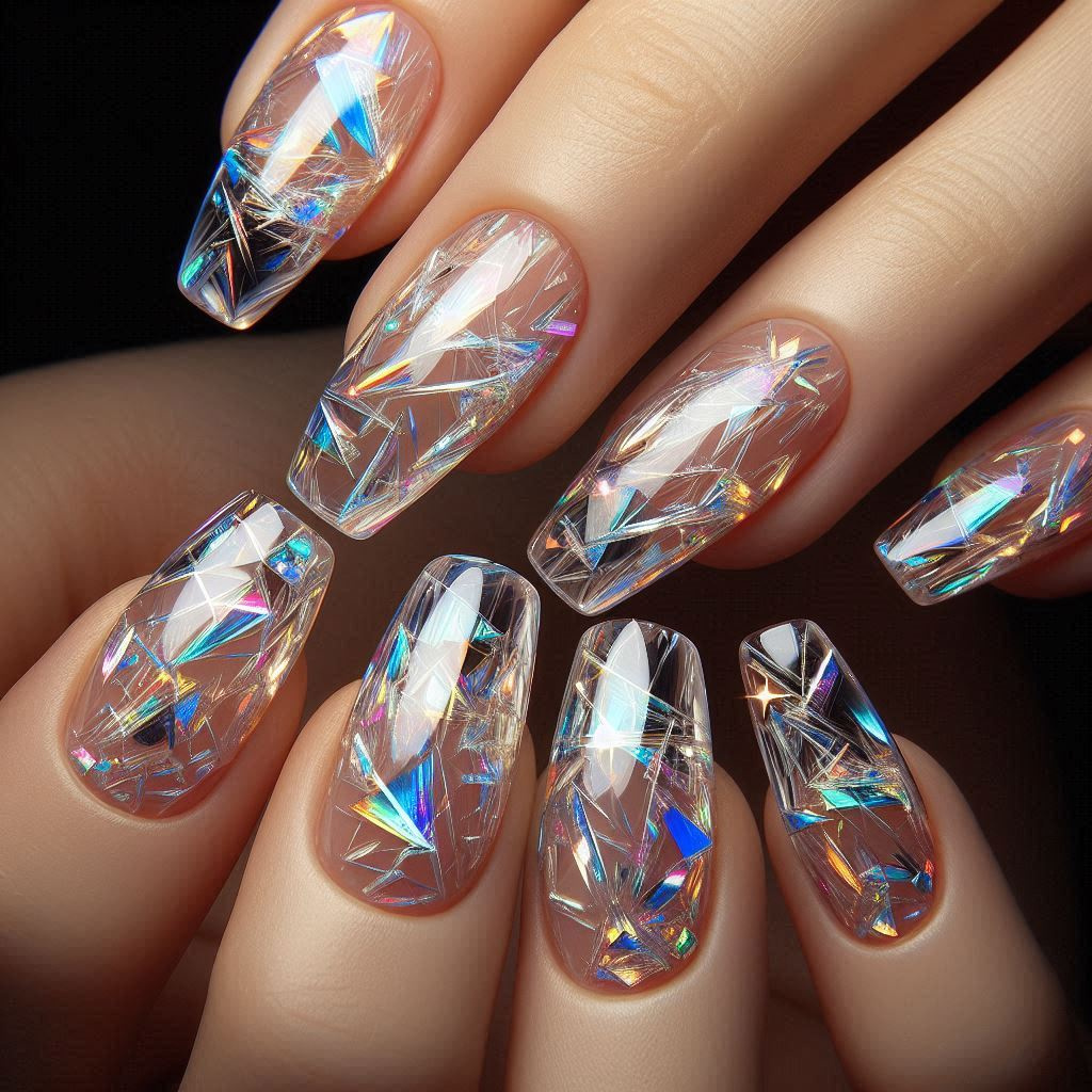 Inbuilt Shattered Glass Gel Extension