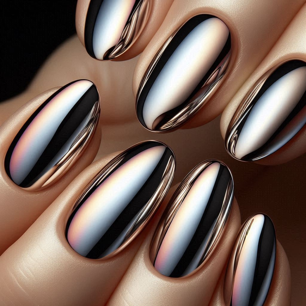 Chrome Effect on Gel Polish