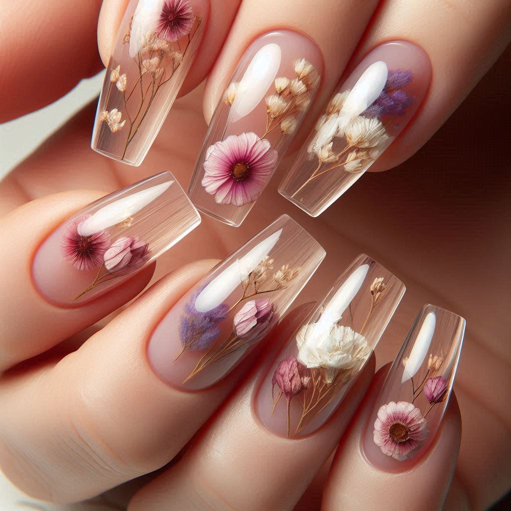 Inbuilt Dry Flower Acrylic Extension