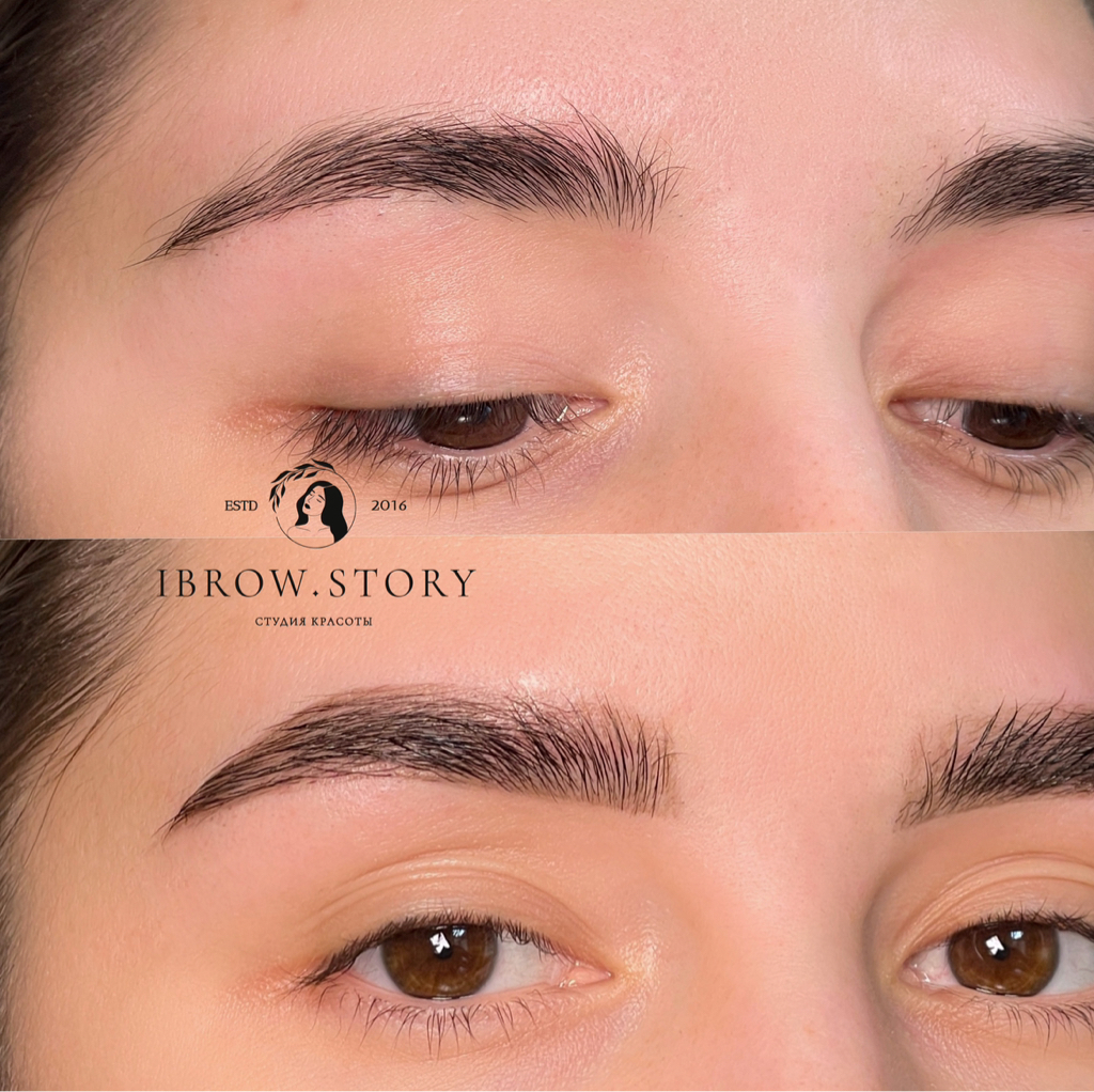 Коррекция и окрашивание бровей краской / хной