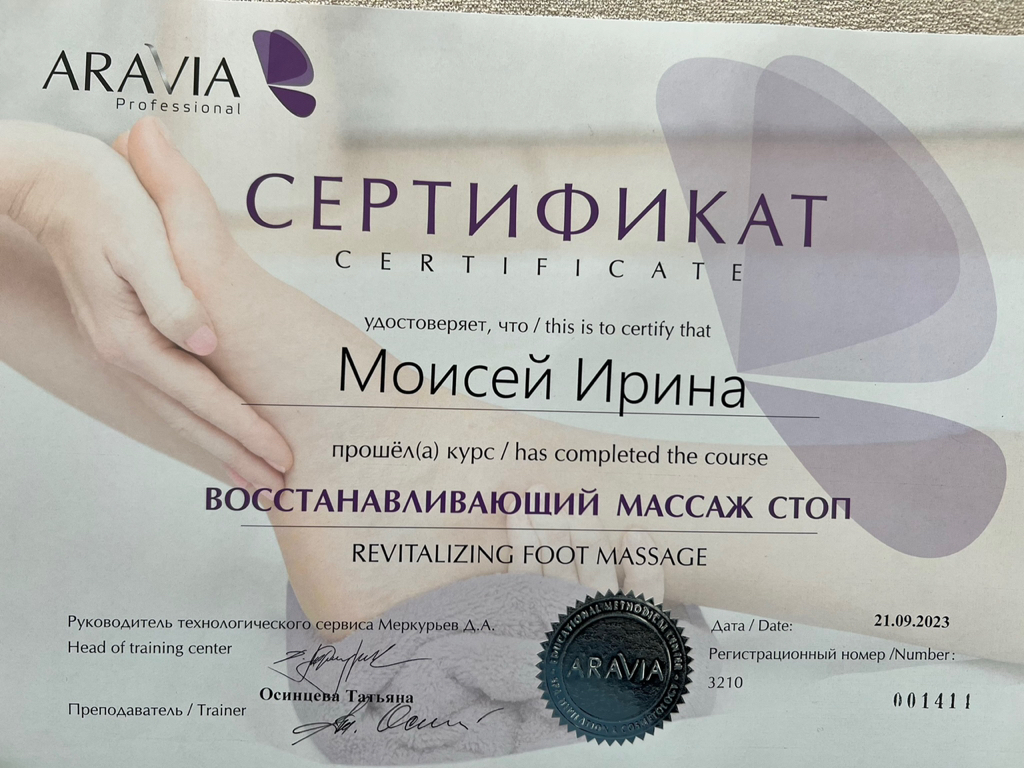 Массаж ног (ступни, голени, бедра и ягодицы)