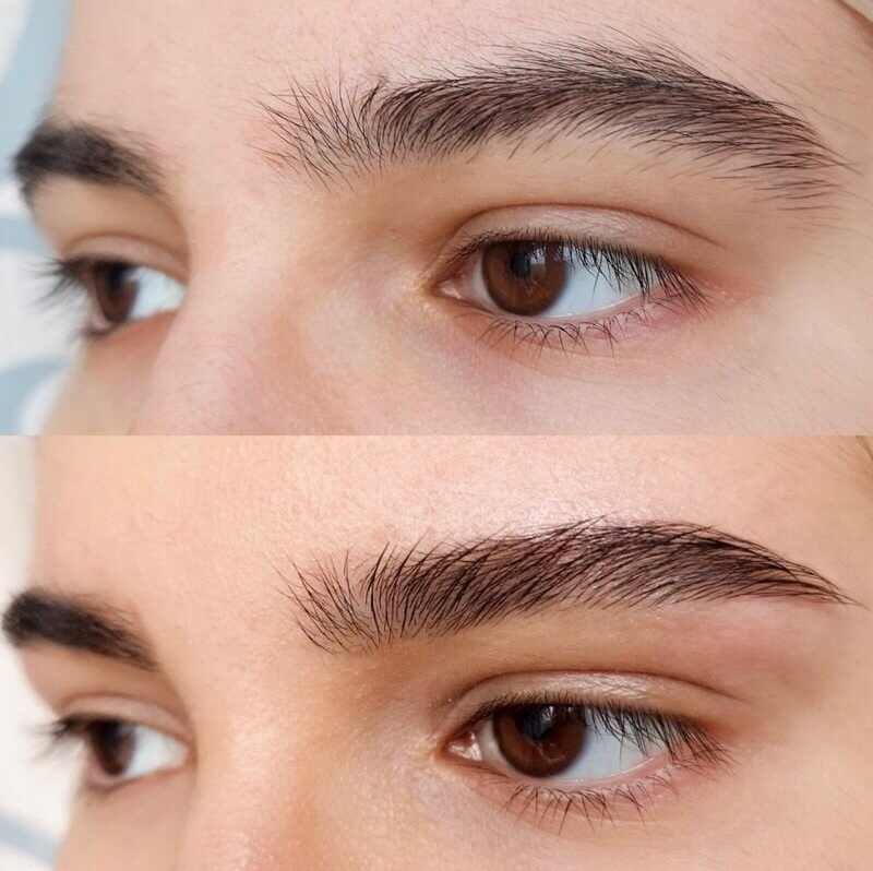 Коррекция бровей пинцетом