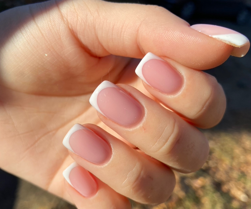 Комбинированый маникюр + покрытие гель-лак френч