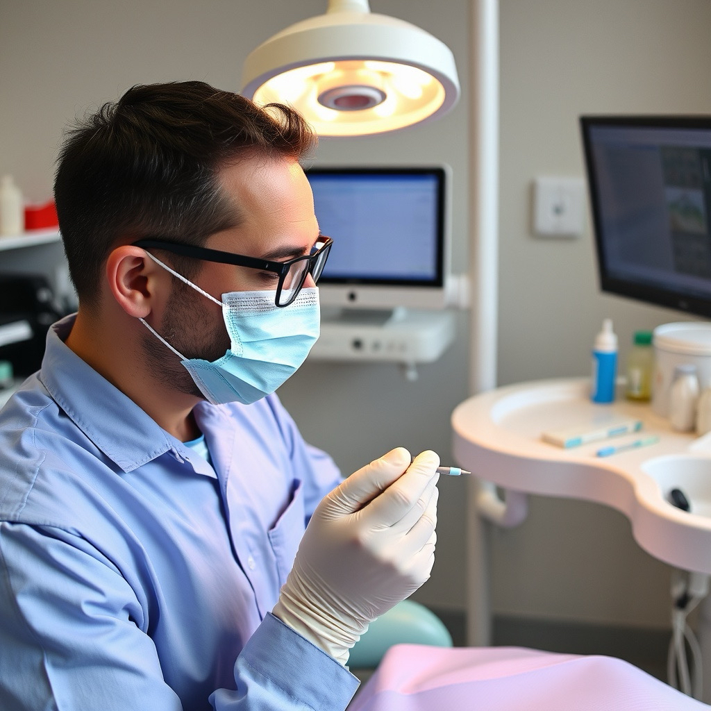 Приём стоматолога-терапевта