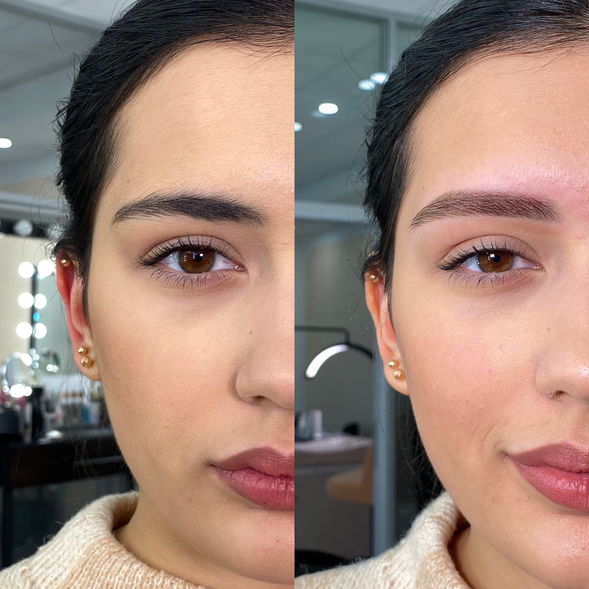 Осветление + коррекция (минимальная раскладка) + окрашивание