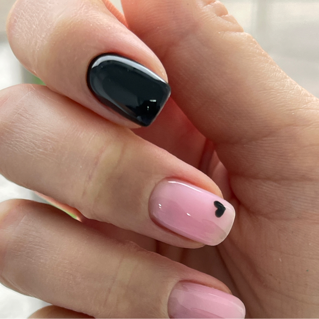 Комби маникюр + выравнивание ногтевой пластины базой + гель-лак