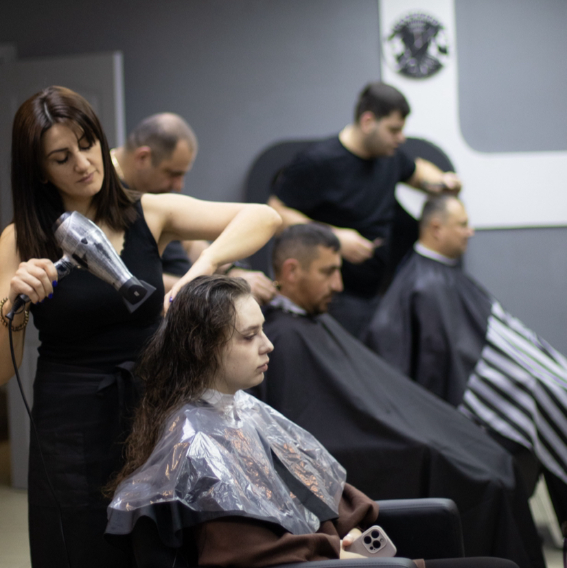 Укладка феном