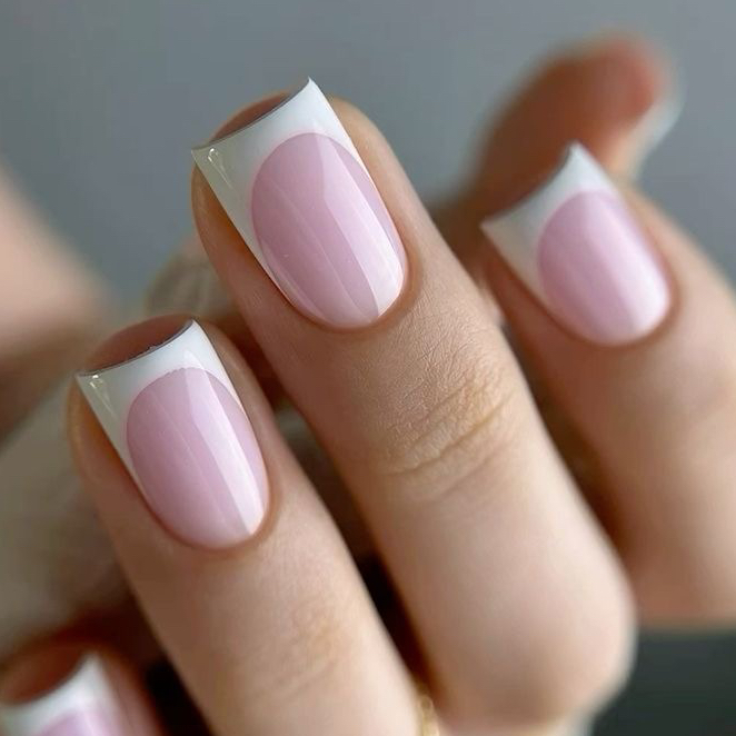 Маникюр + укрепление гелем + френч