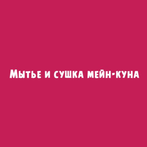 Мытье и сушка: мейн-кун