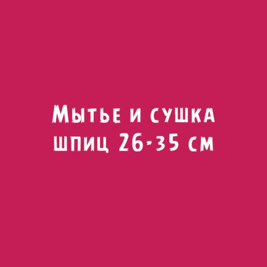 Шпиц 26-35см: мытье и сушка