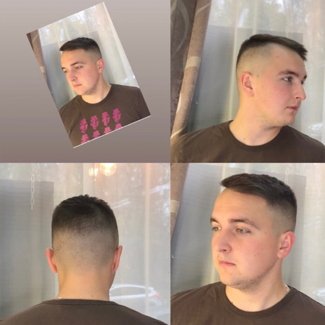 Мужская стрижка две насадки