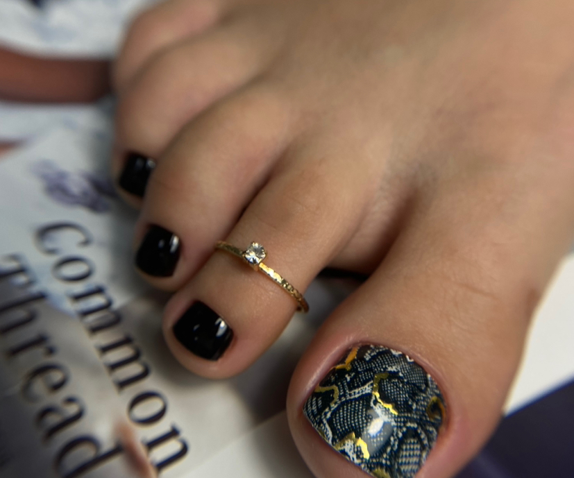 Педикюр обработка пальчиков и покрытие пленками все ногти