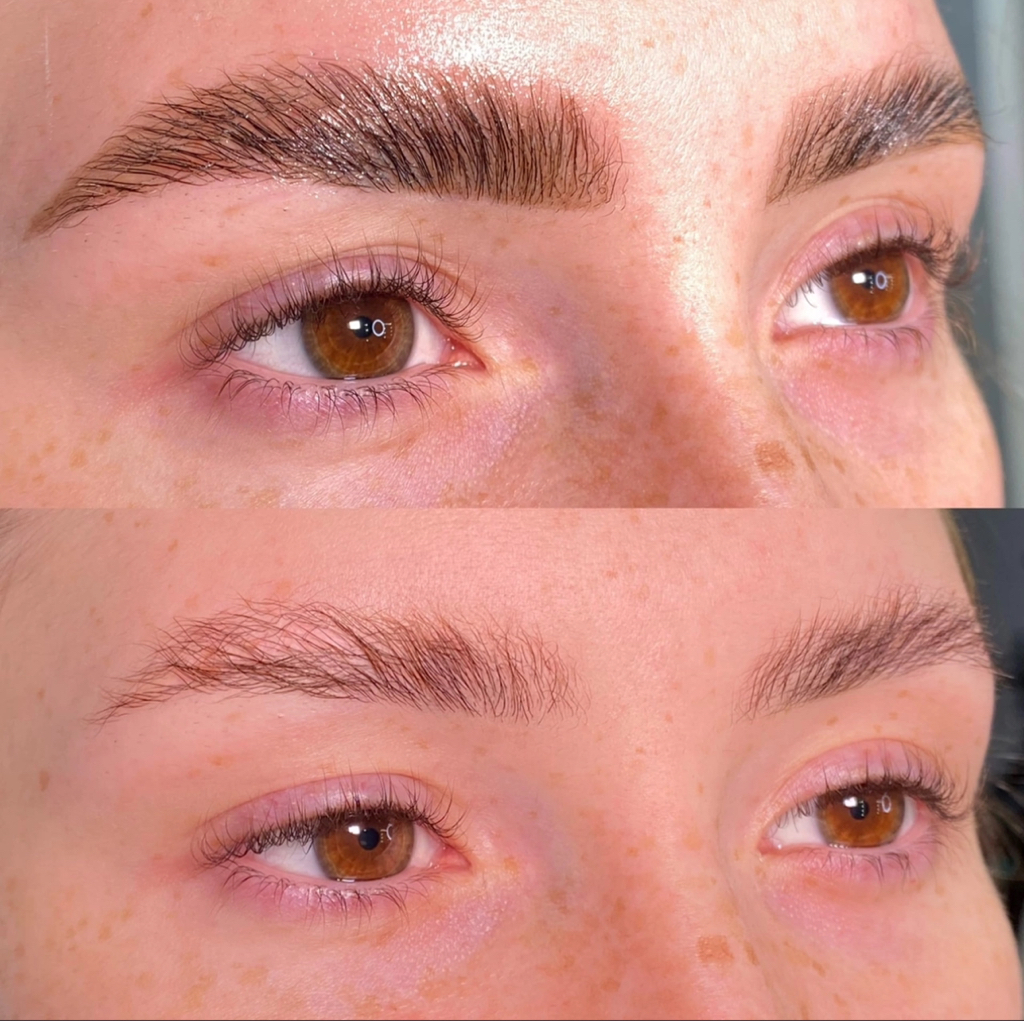 Коррекция + окрашивание бровей 🔥