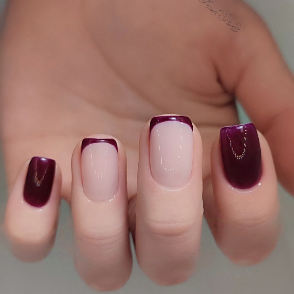 Маникюр/гель, френч.