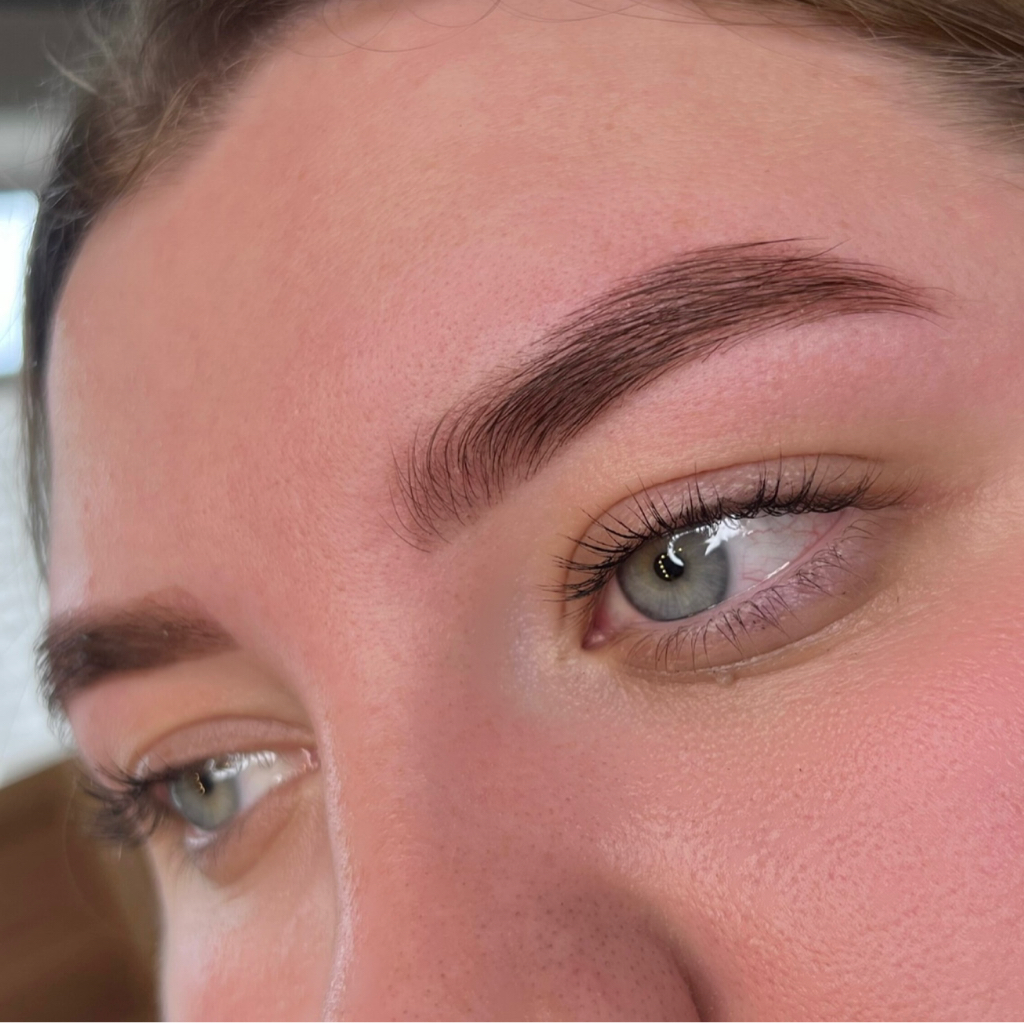 Подбор формы, коррекция воск+пинцет, окрашивание бровей