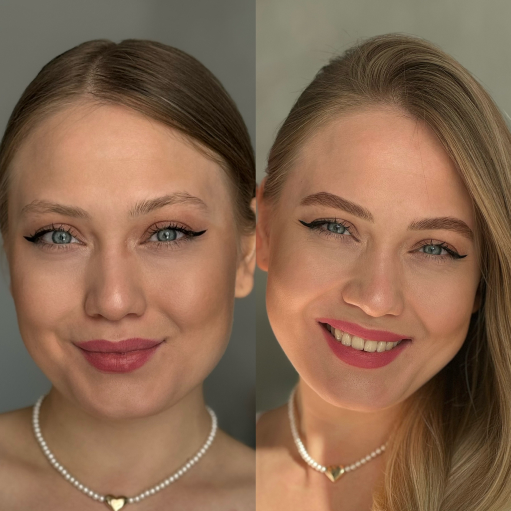 Коррекция и окрашивание (легкое осветление по необходимости)