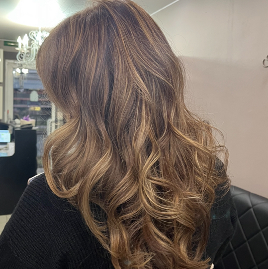 Укладка на  длинные волосы