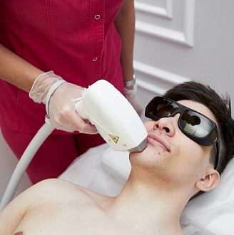 Эпиляция Мужчины Лицо (скулы+бакенбарды+усы+подбородок)