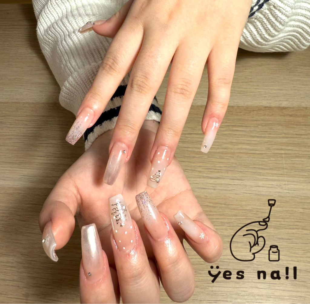 Verlängerung mit Gel-X+Farbe (Naturnägel Verstärkung)