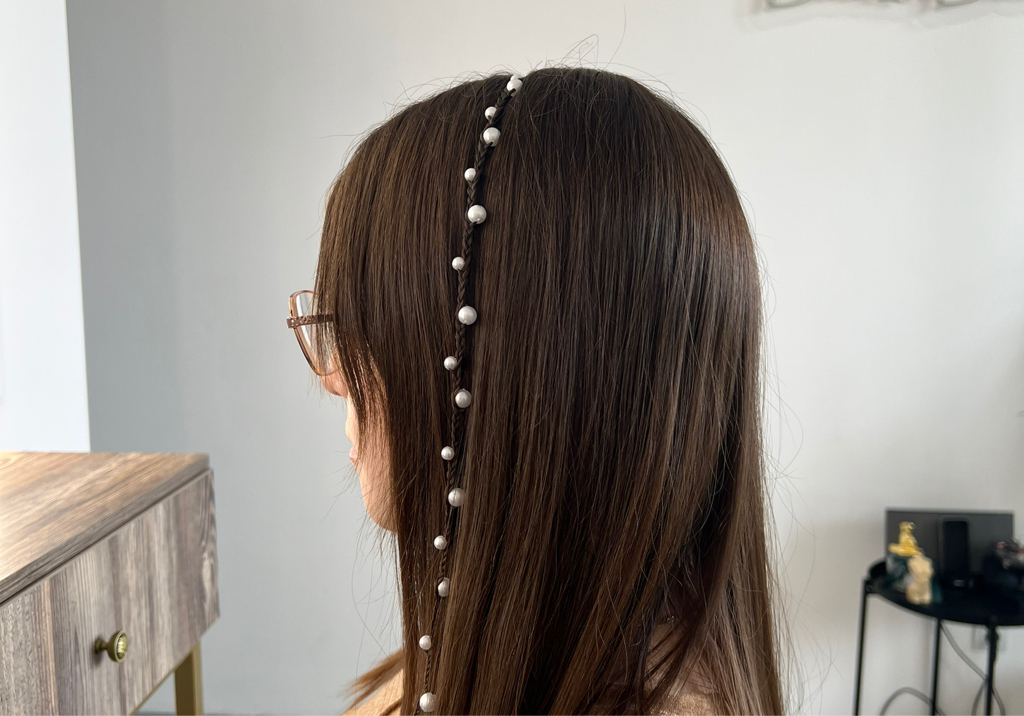 Пирсинг волос (3 косички)