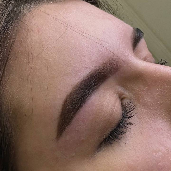 Архитектура + окрашивание краской + ресницы