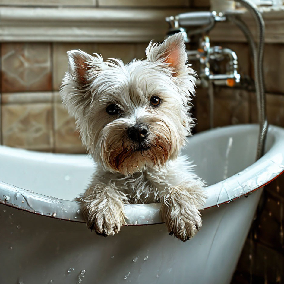 Вест-Хайленд-Уайт-терьер ( мытье )