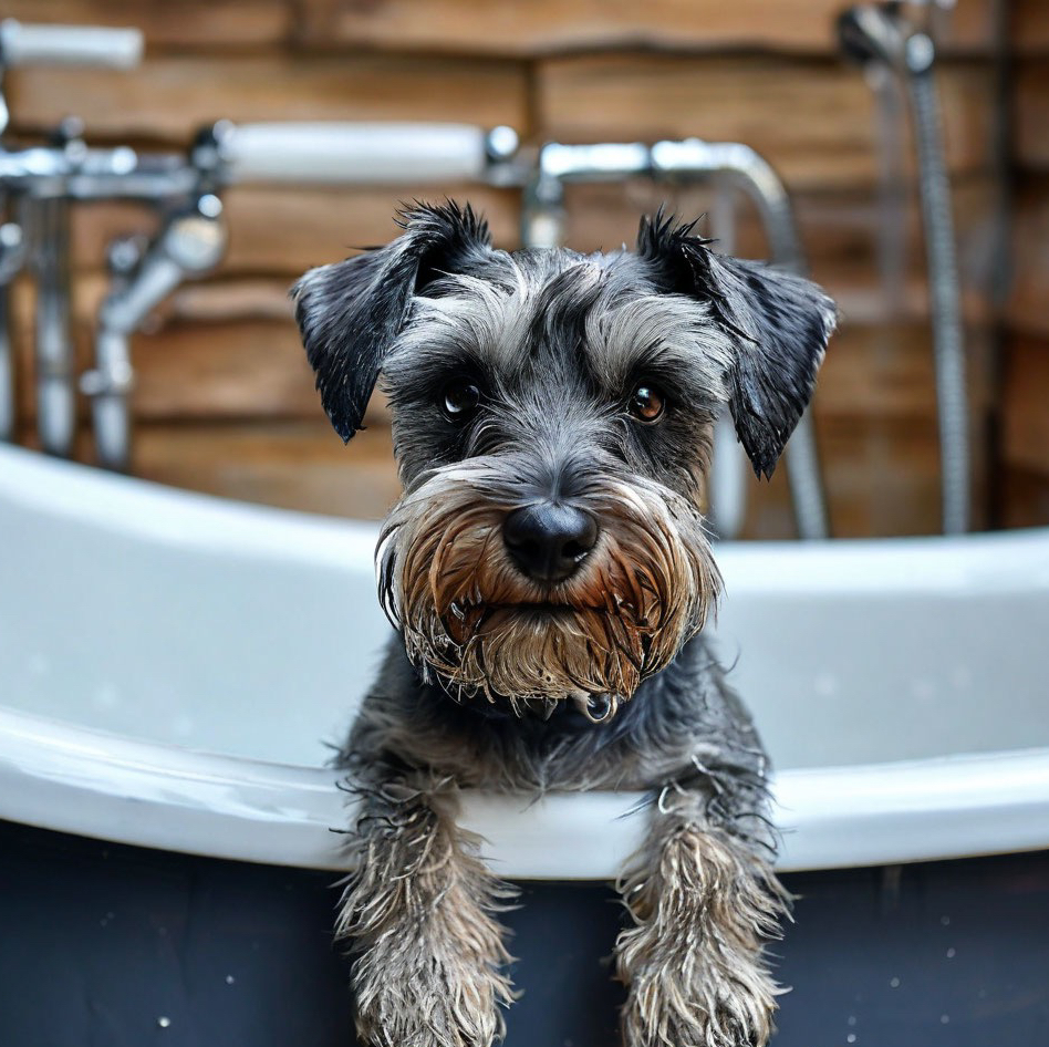 Цвергшнауцер ( мытье )