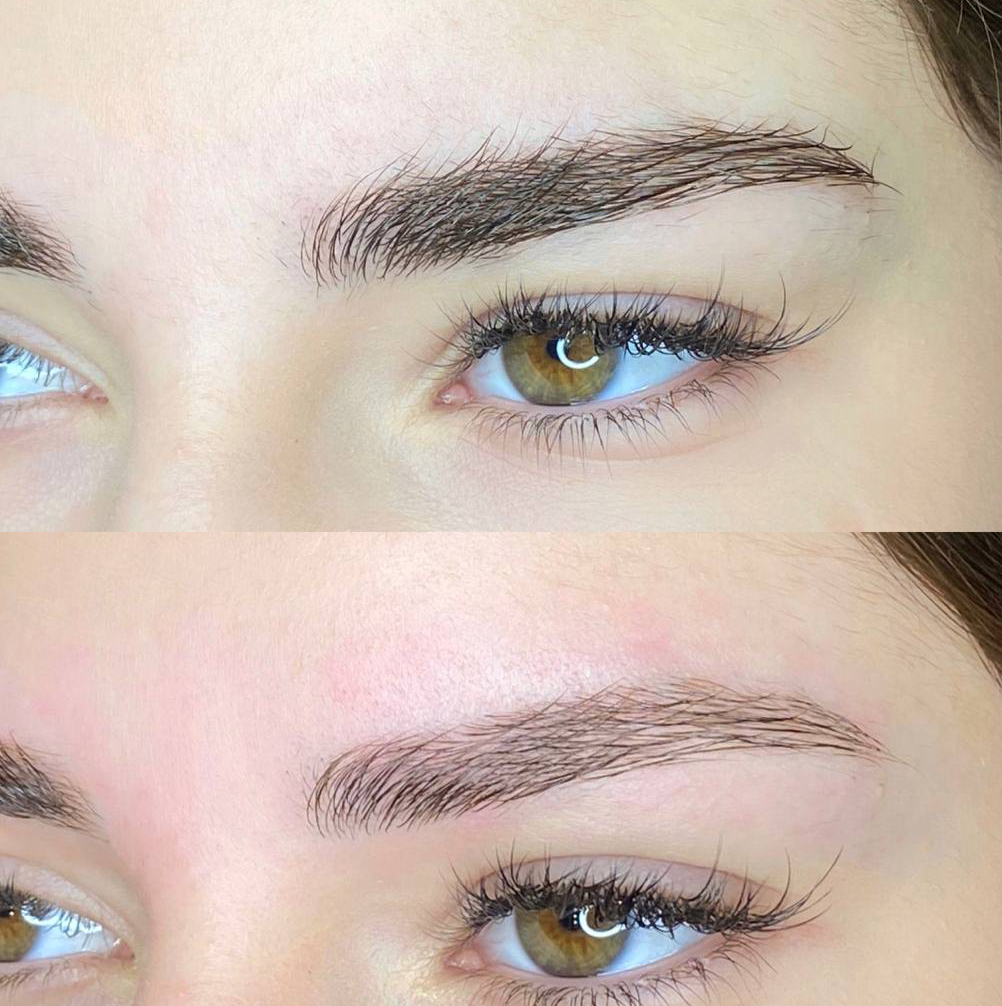 Коррекция бровей (прореживание, коррекция воском и пинцетом)