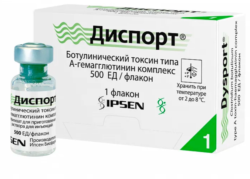 Диспорт (ботулотоксин типа А) Лоб + глаза + межбровка