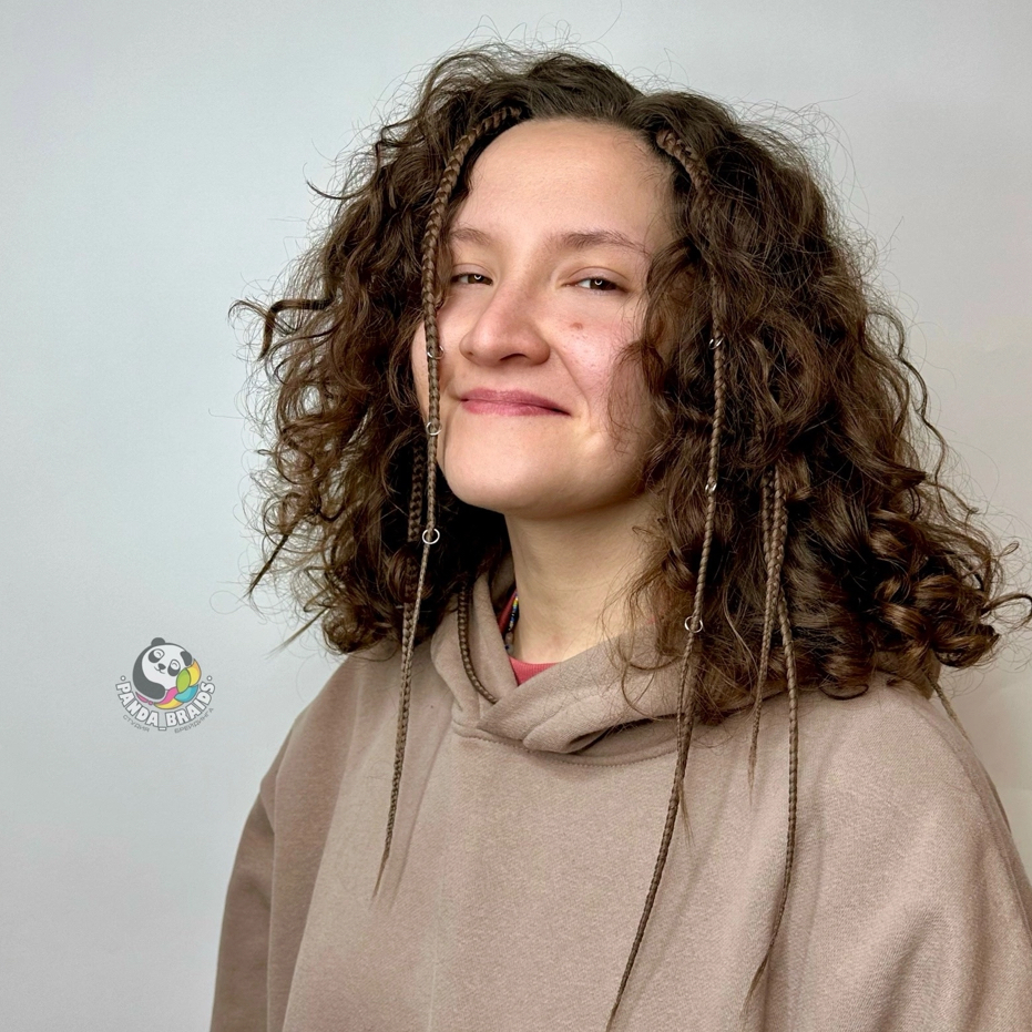 Тонкие точечные косы 3-4 шт