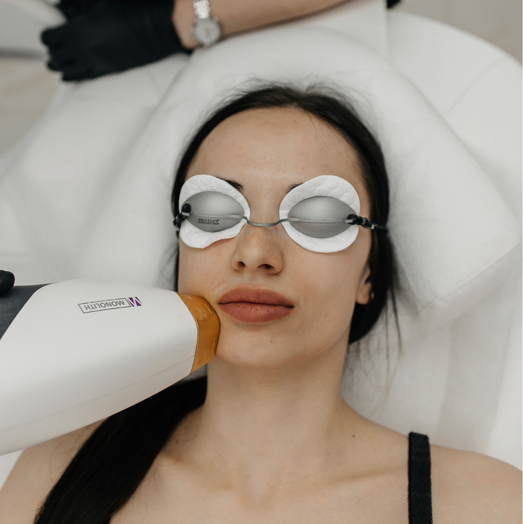 Лазерное осветление лица