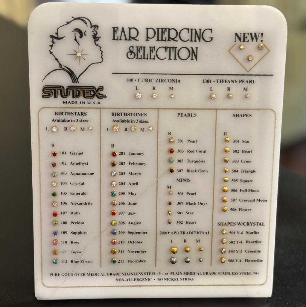 Прокол  ушек 2 мочки