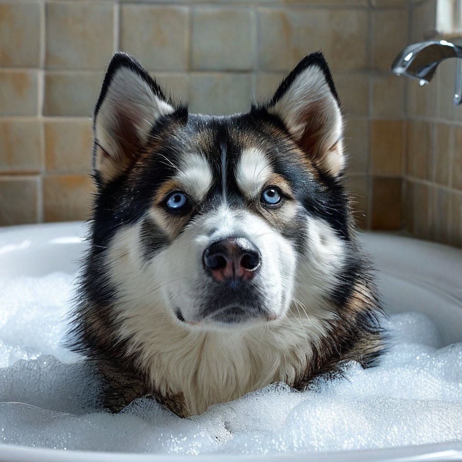 Хаски ( мытье )