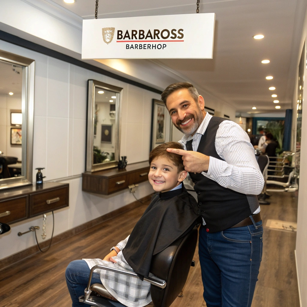 Стрижка Отец Сын