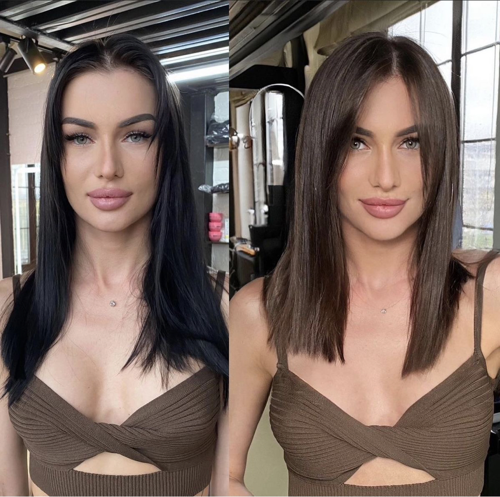 Выход из чёрного на 3-4 тона светлее