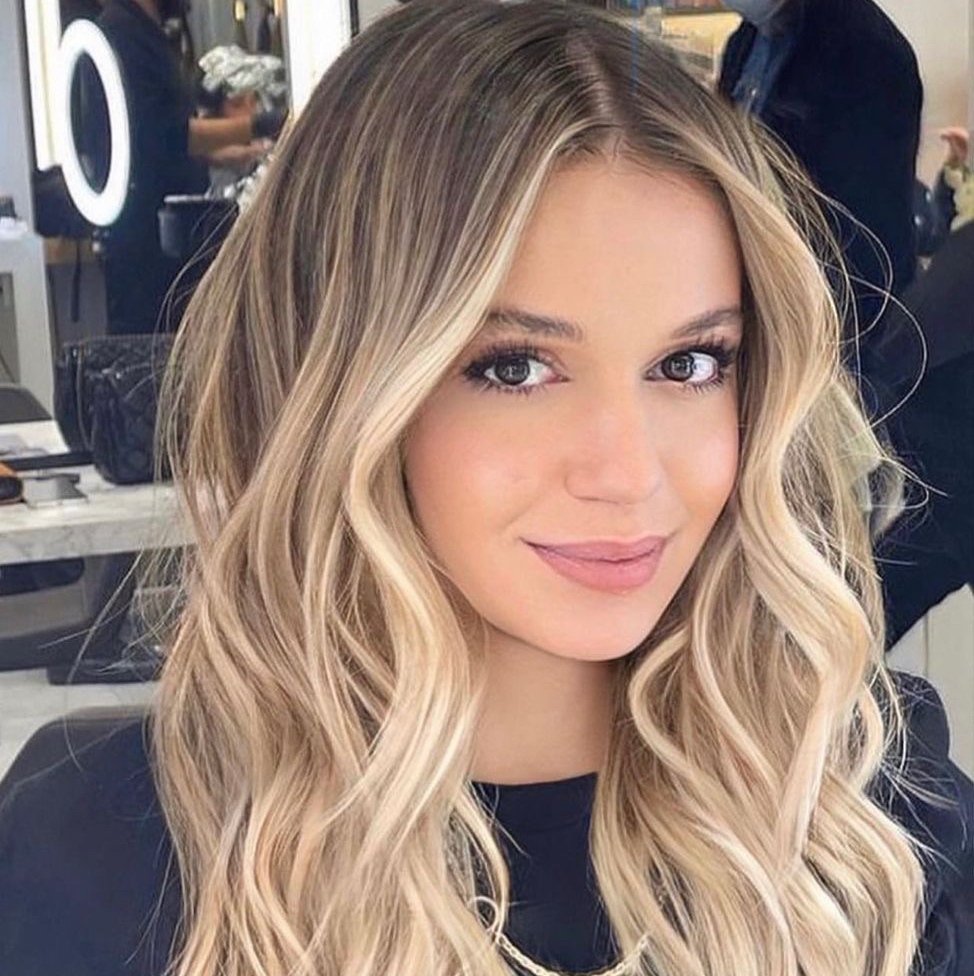 Сложное окрашивание в технике
-длинные волосы-