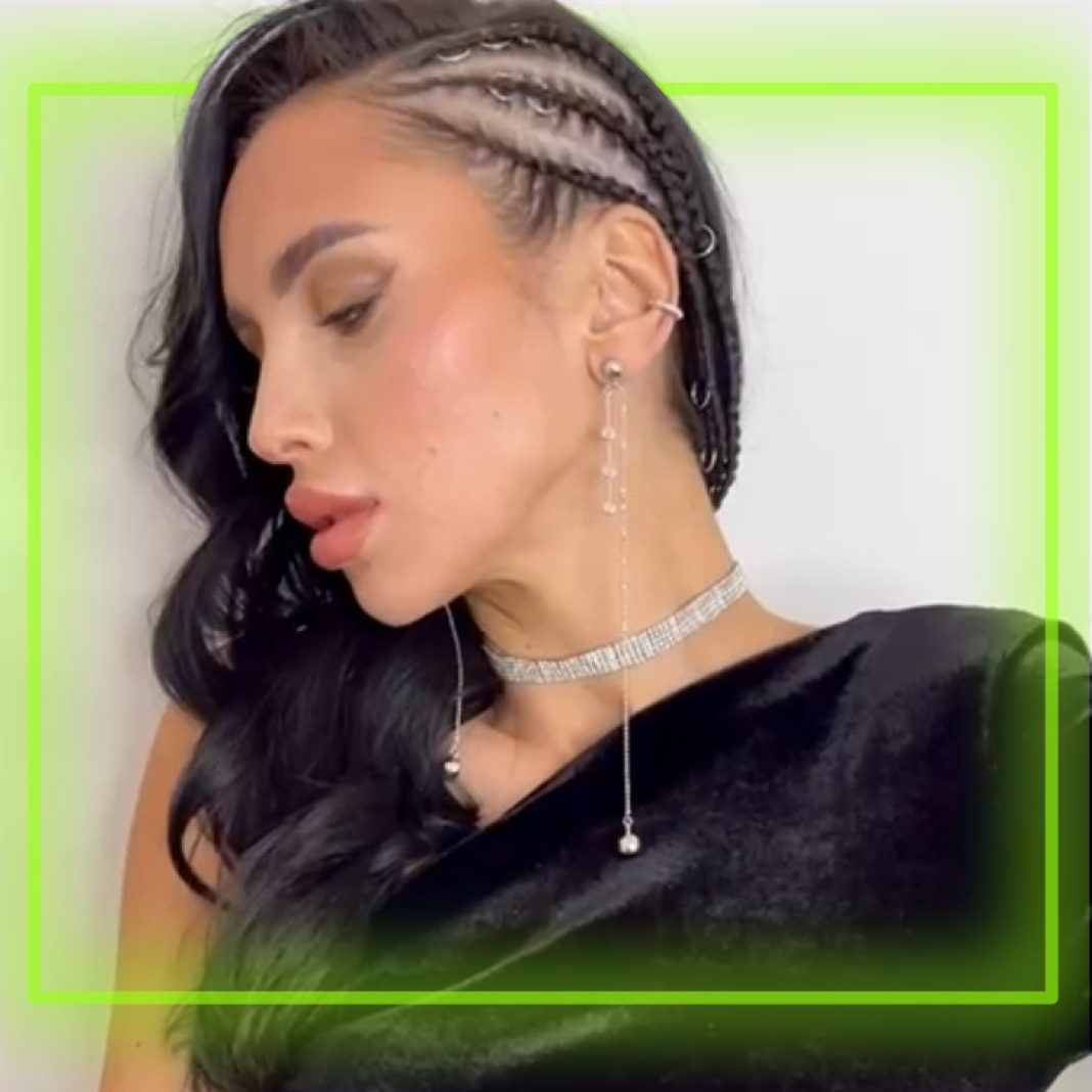 Брейды на висок без прически