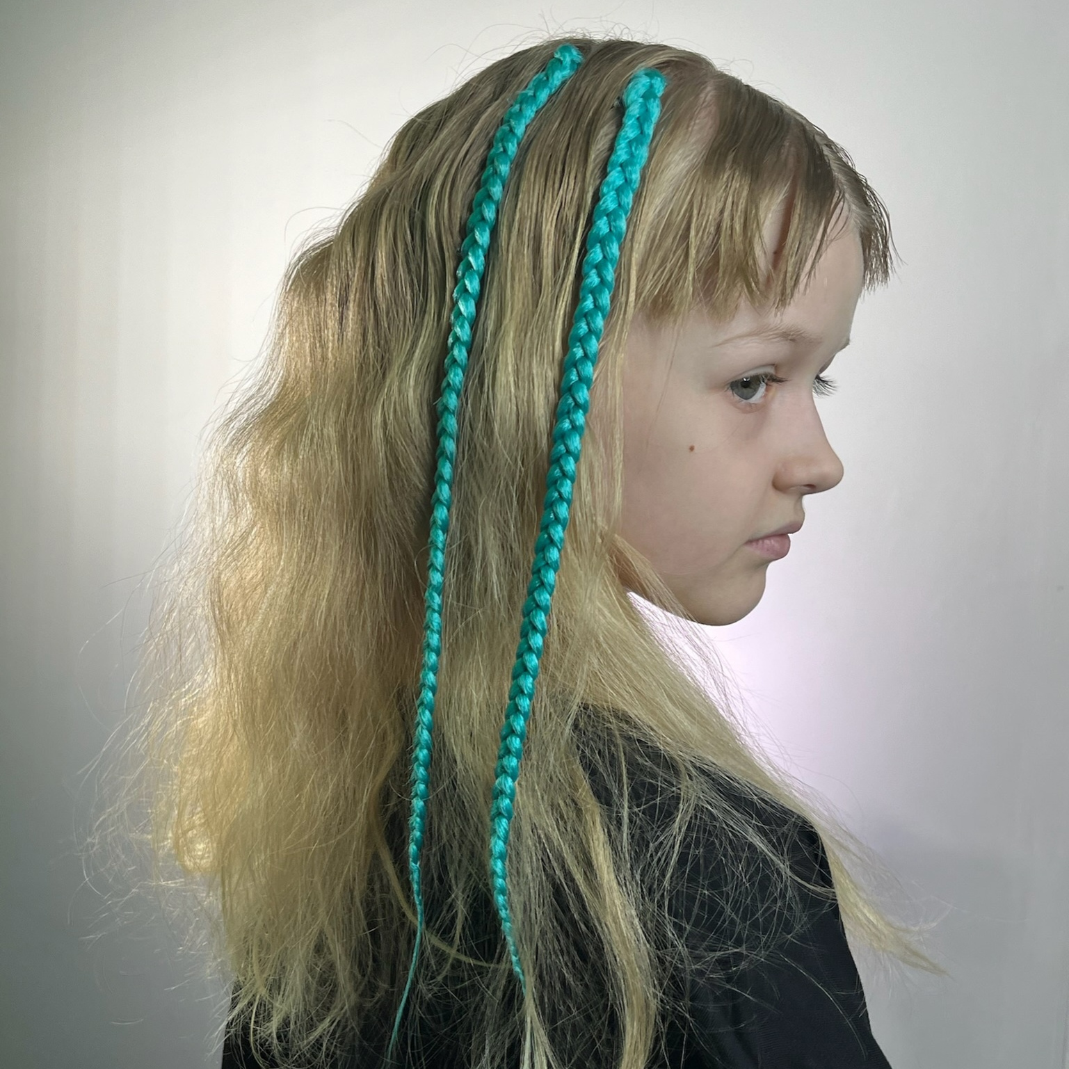 Косы на заколке