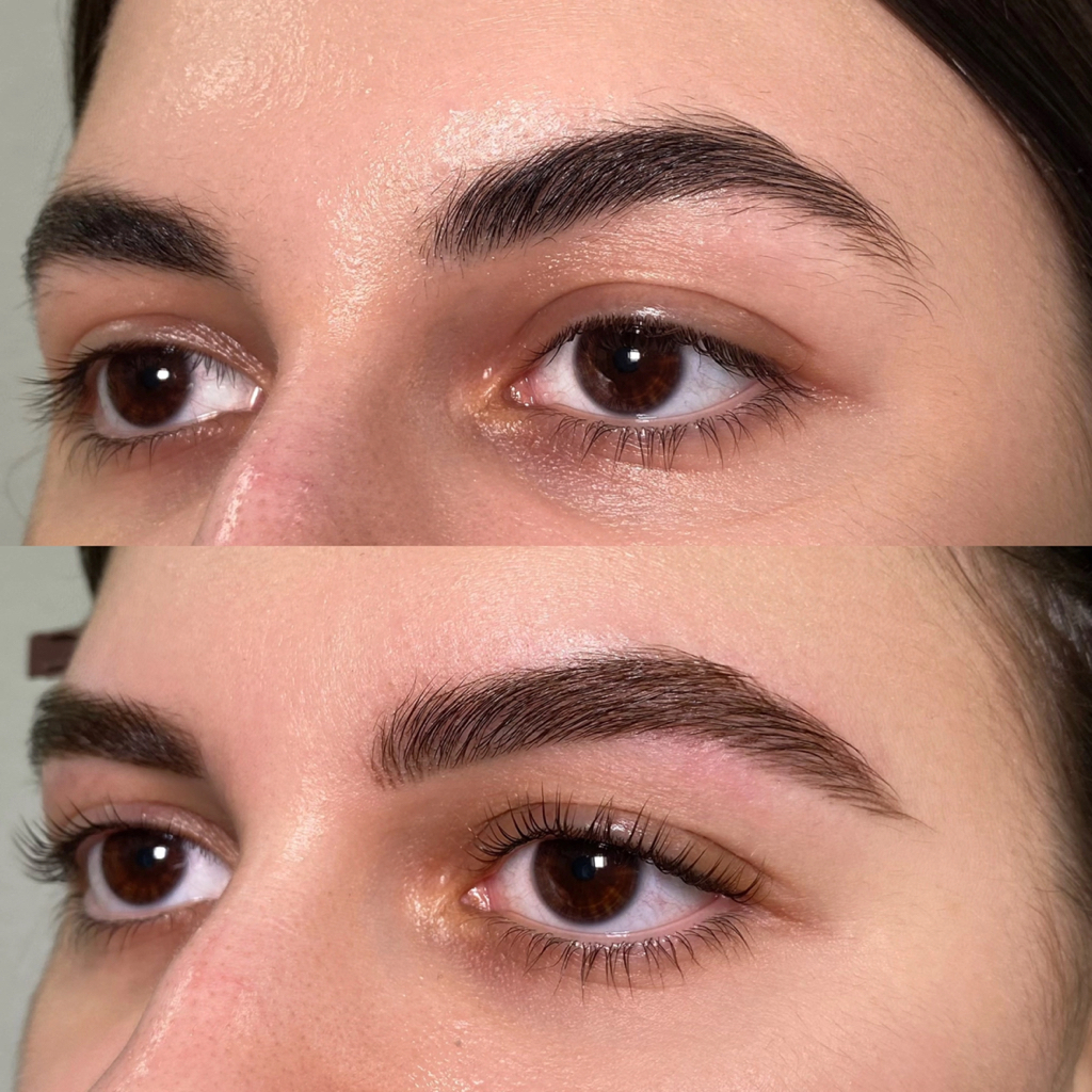 Осветление бровей+тонирование+коррекция формы