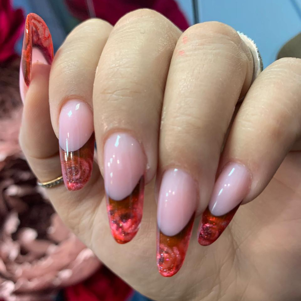 моделирование ногтей френч декоративный