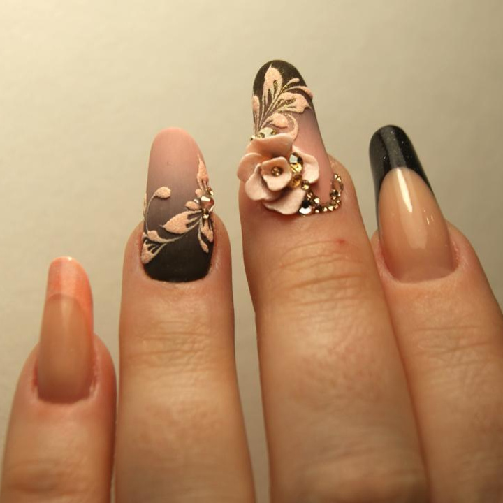 коррекция с френч дизайном