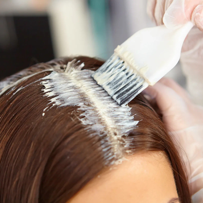 Coloration de rasines + Shampoing 
+ Soin + Brushing | Окрашивание корней + уход и укладка