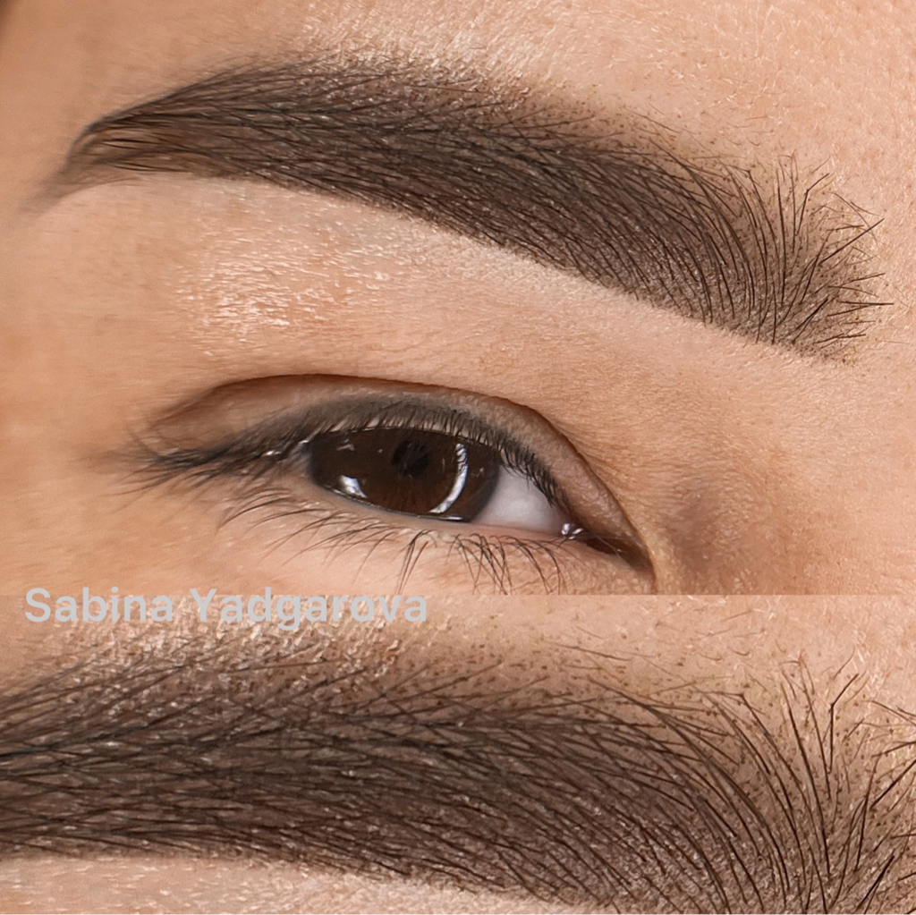 Пудровое напыление бровей