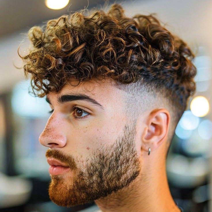 Мужская завивка волос + стрижка!